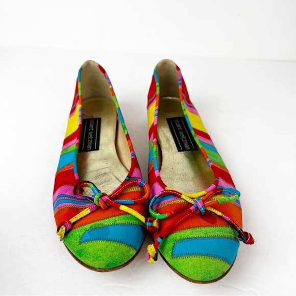 SZ 7.5 Stuart Weitzman Rainbow Bow Flats - Picture 4 of 7